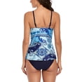 thumbnail image 4 of Women's Floral Tankini Swimsuit Top with Shorts Tow-Piece Set Bathing Suit Beachwear, 4 of 6