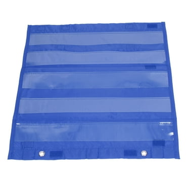 Schedule Pocket Chart, 5 Rows Polyester PVC Pocket Chart Combination Use Single Use For Home For Activities For Students Blue