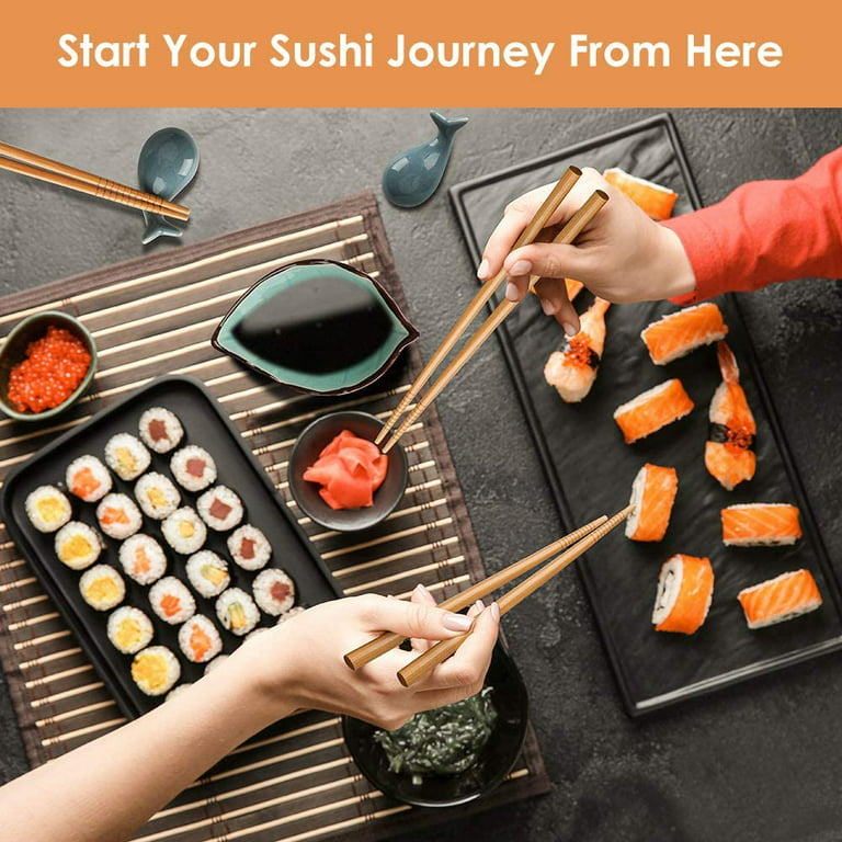 Sushi Making Kit, 27 Pcs Sushi Maker Kit for Beginners, Sushi Roller Kit,  Sushi Kit with Sushi Mat, Sushi Bazooka, Paddle & More, Sushi Making Tools