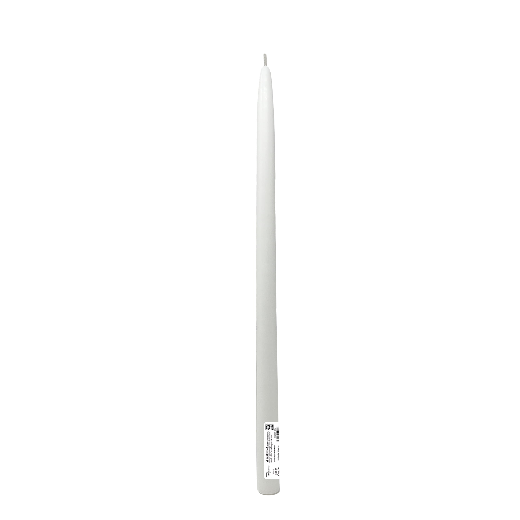 Mainstays Paraffin Wax 16" Taper Candle, Unscented, White