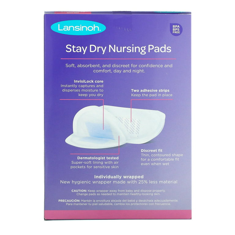 Lansinoh Stay Dry Disposable Nursing Pads 60 Count Leak Proof Coverage New  44677202657