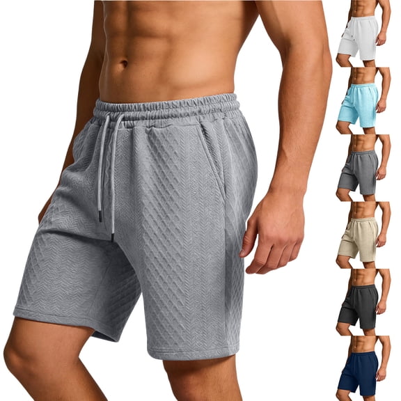Lovzfmll Men's Summer Beach Casual Running Sports Shorts, 5-Inch Straight Leg Athletic Bermuda Shorts Wine, S
