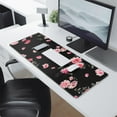 thumbnail image 2 of Long Mouse Pads for Desk,Pioneer Flower Floral Print Pattern Desk Mats on Top Of Desks, Desk Mouse Pad Extra Large with 3mm Non-Slip Base and Stitched Edge for Gaming,Office,Work,Home 31.5"x11.8", 2 of 6