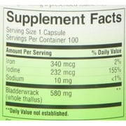 Nature's Way Bladderwrack -- 100 Vegetarian Capsules