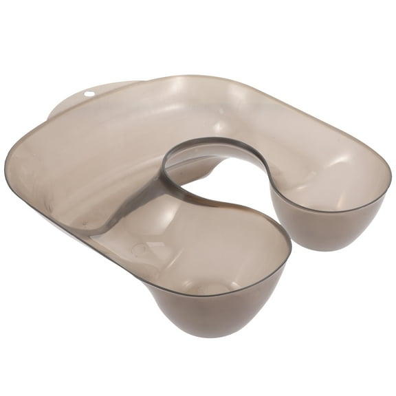 LOLIPPYY Portable Dark Grey PVC Shampoo Bowl with Neck Rest for Hair Washing, Ideal for Salon and Home Use