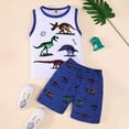 thumbnail image 2 of NIEWTR Toddler Clothes 2Pcs Sets Sleeveless Tank Tops and Shorts Summer Outfits Set Cute Infant Outfits 0-3T 12Months-5 Years Baby Boy Gift(A01-Blue,12-18 Months), 2 of 6