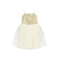 thumbnail image 4 of Wonder Nation Girls Ivory Sequin Mesh Dress, Sizes 4-16 & Plus, 4 of 5