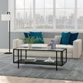 thumbnail image 4 of Evelyn&Zoe Vireo 45" Wide Rectangular Coffee Table with MDF Shelf in Blackened Bronze/Gray Oak, 4 of 8
