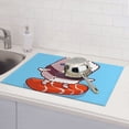 thumbnail image 2 of Cauagu Dish Drying Mat,24*18 inch Absorbent Dish Drainer Kitchen Counter,Dish Drying Pad for Countertops,Sinks,Draining Racks( Sushi Salmon Surfing), 2 of 8
