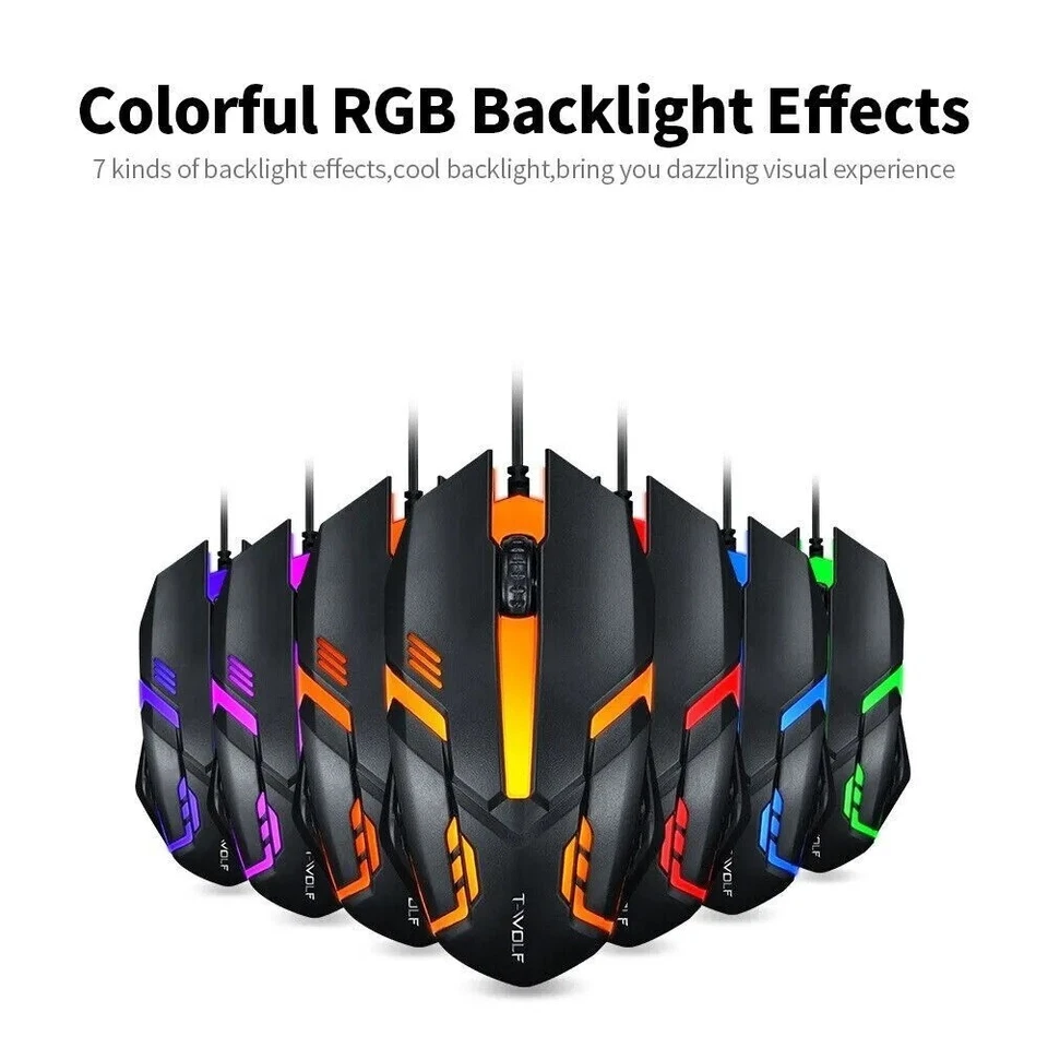 Gaming Mouse Rgb Led Backlight Usb Wired Gamer Mouse Optical Mice For Pc Laptop