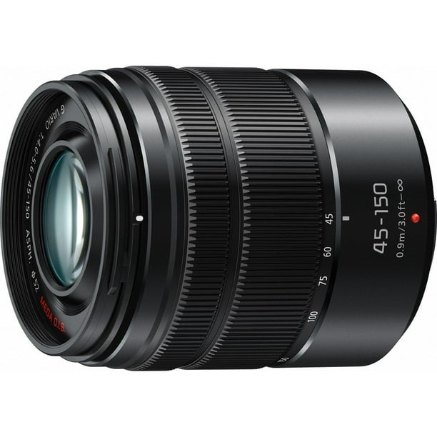 Lente Panasonic LUMIX G Vario Negro 45-150 MM F4.0-5.6 Micro Four Thirds sin Espejo Mega Optical IS