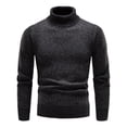thumbnail image 1 of Gibobby Suéter cuello de tortuga hombre Suéteres gruesos de cuello alto de invierno para hombre, estilo casual, cuello de tortuga(Negro,XG), 1 of 4