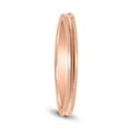 thumbnail image 2 of SZUL Women's 2MM Center Milgrain Wedding Band in 14K Rose Gold, 2 of 4