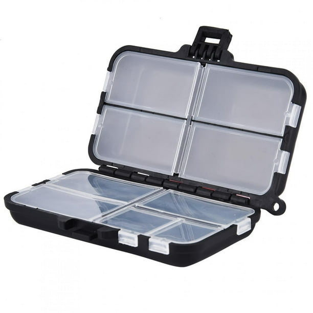 Ymiko Fishing Tackle Box, Clear Viewing Individual Compartments Portable Hook Lures Box Plastic With Cover For Outdoor