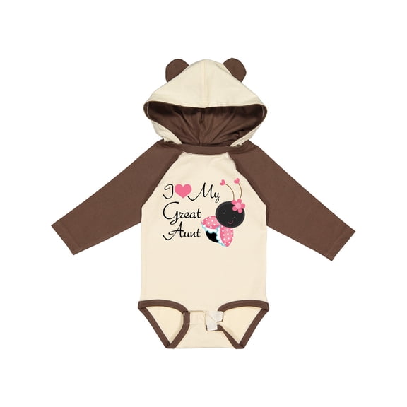 Inktastic I Love My Great Aunt Girls Long Sleeve Baby Bodysuit