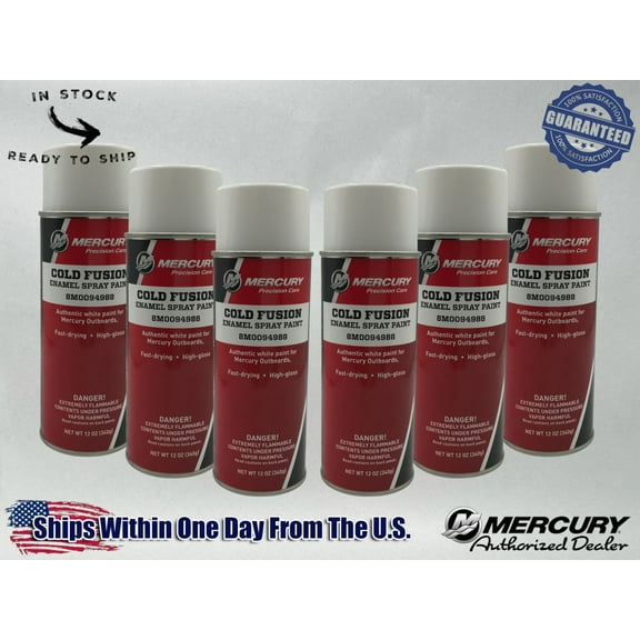 Mercury Genuine OEM Cold Fusion Enamel Spray Paint 12 OZ 8M0094988 6 Pack