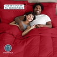thumbnail image 4 of Bare Home 7-Piece Bed-in-a-Bag - Full XL, Red with Red Sheet Set, 4 of 10