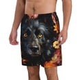 thumbnail image 2 of Fotbe Colorful Floral Black Dog Trajes de Baño Estampados para Hombre, Shorts de Verano de Secado Rápido, Ropa de Playa, Bañadores-Large, 2 of 5