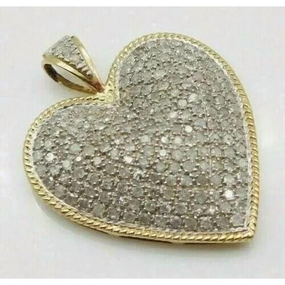 Women Solitaire Pendant 14K Yellow Gold Plated 2Ct Round Cut Lab Created Diamond