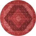 thumbnail image 1 of Ahgly Company Indoor Round Medallion Red Traditional Area Rugs, 3' Round, 1 of 4