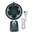 thumbnail image 2 of Clip Fan, USB Charging 3 Speed Modes Clip On Fan Sturdy Clamp Strong Airflow  For Office For Bedroom For Travel Green, 2 of 8