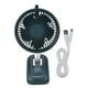 thumbnail image 1 of Ventilador con clip Ajuste de 360 grados Clip en carga USB 3 modos de velocidad Flujo de aire fuerte Abrazadera resistente Ventilador de escritorio pequeño Verde, 1 of 14