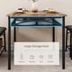 thumbnail image 3 of Juego de comedor para 4 personas con banco tapizado y taburetes cuadrados, mesa de comedor de metal y madera, 3 of 8