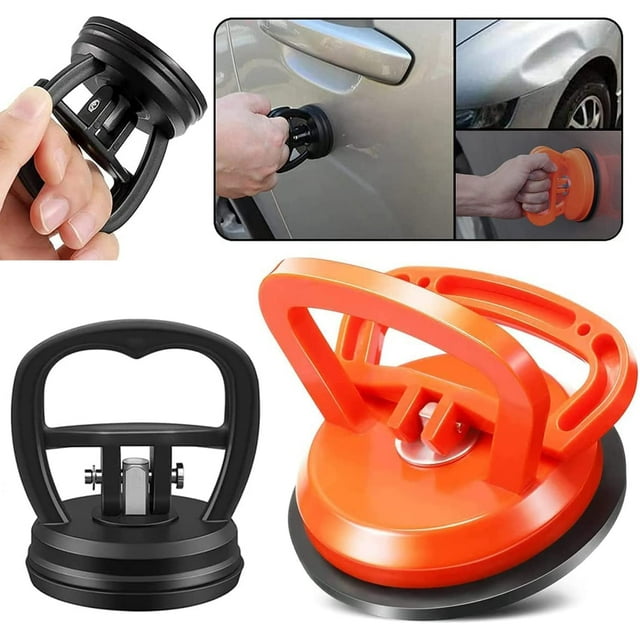 Extractor de abolladuras para automóvil, 2 paquetes de potente kit de reparación de extractor de abolladuras para automóvil Herramientas para quitar abolladuras de automóvil Ventosas
