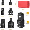 thumbnail image 2 of Pcs Socket Adapter Set, Impact Socket Converter Adapters, Socket Wrench Adapters Reducers, Socket Adapter, Reducing Adapters, 2 of 5