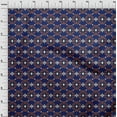 thumbnail image 3 of oneOone Georgette Viscose Tissu Diamant & Tourbillon Ikat Tissu Imprimé 1 Yard 42 Inch Wide, 3 of 4