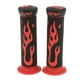 thumbnail image 3 of 8\\\'\\\' Puños de goma para manillar de motocicleta y scooter Rojo, 3 of 9