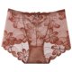thumbnail image 3 of Bragas de encaje Mujeres Sexy Hollow Seamless Briefs Cintura media Levantamiento de cadera Ropa interior transpirable, Marrón, L Noticed AP001201-22B, 3 of 7