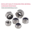 thumbnail image 2 of Cseao 210 Piezas Kit Surtido De Tuercas Autoblocantes Hexagonales Nylock Tuercas Insertadas De Nylon Tuercas Auto Remachables De Acero Inoxidable 304, 2 of 5