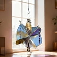 thumbnail image 4 of Color Catcher,Twirl It Ornament Spinner,Handmade Stained Glass Spinner, Dancing Pattern for Stained Glass Spinner Memphis Melody Spinner, Kinetic Dancing Pattern DIY Sunlight Catcher, Artistic, 4 of 9