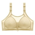 thumbnail image 2 of TrendVibe365 Comfort Bras for Women Mesh No Underwire Push up Bralette Padded Adjustable Strap Corset Bra Full Coverage Crop Cami Top Comfy Shapewear Nude XL, 2 of 4