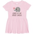 thumbnail image 3 of Inktastic My Great Uncle Loves Me Girls Baby Dress, 3 of 5