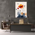thumbnail image 6 of Mudket Framed,Abstract Flower Canvas Wall Art,Ready to Hang,Orange Red Floral Canvas Print,Botanical Wall Decor, Flower Artwork,for Bedroom Kitchen Office Farmhouse Decor - 40"L x 28"W, 6 of 10