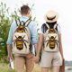 thumbnail image 4 of Disketp Honey Bee print Canvas Backpack Lightweight Travel Daypack Student Rucksack Laptop Backpack-Medium, 4 of 5