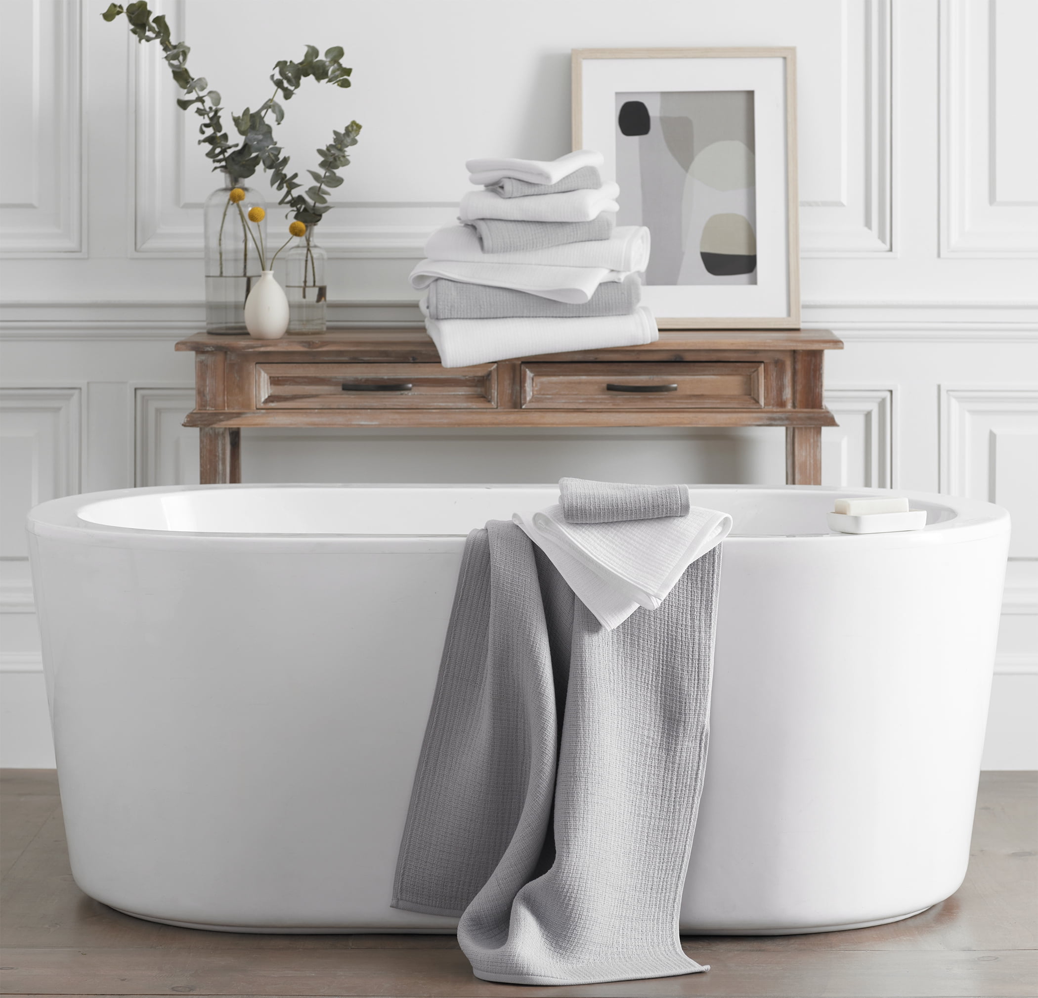 LOFT BY LOFTEX New Generation Soft and Absorbent Bath 6 Piece Set, White