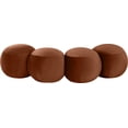 thumbnail image 4 of Meridian Furniture Apollo Cognac Velvet Bench, 4 of 11