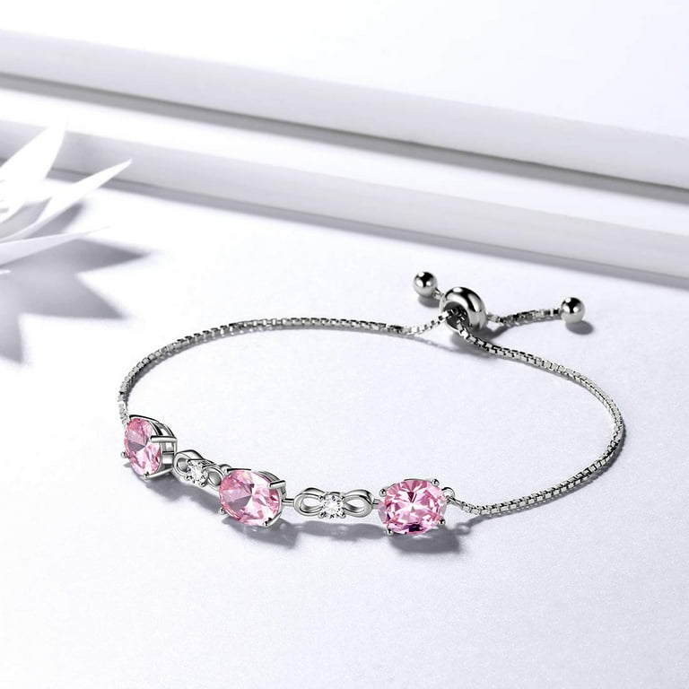 ★rosemont★ SILVER bracelet (October birthstone) RC0350 October Birthstone Bracelet 925 Sterling Silver Oval