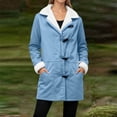 thumbnail image 2 of Mid Length Jacket For Women Soft Outerwear Cozy Lined Winter Coat Warm Thick Casual Fashion Loose Fit Comfortable Daily Wear, 2 of 5