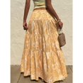 thumbnail image 4 of Vacation Style Elastic Waist Maxi Skirt Women Long Skirt Casual Resort Wear, 4 of 6