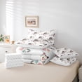 thumbnail image 6 of Homewish Opossum 7-Piece Twin Bedding Sets,Cute Flower Florl Bedding Comforter Set,Pink White Gray Sheet Sets For Boys Teens，Luxury Bedroom Decor, 6 of 8