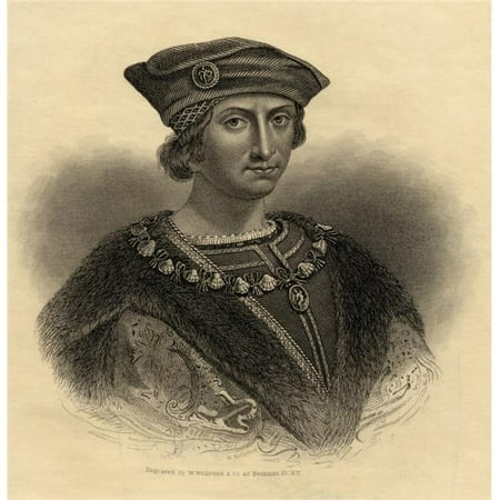 Charles Viii 14701498 King of France Steel Engraving by W Wellstood From The Book Lady Jackson S Works V The C Poster Print, 15 x 15