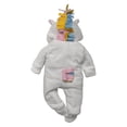 thumbnail image 3 of Mameluco con Gorro Bordado Kiss Unicornio Tiras Colores Baby Kisses  Mameluco2346, 3 of 4