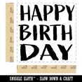 thumbnail image 2 of Happy Birthday Sketchy Fun Text Self-Inking Rubber Stamp Ink Stamper - Blue Ink - Large 1-1/2 Inch, 2 of 7