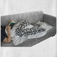 thumbnail image 6 of Letter M Soft Flannel Fleece Throw Blanket, Diagonal and Vertical Stack of Soccer Balls Alphabet Letter Design, Cozy Plush for Indoor and Outdoor Use, 50" x 60", White Charcoal Grey, by Ambesonne, 6 of 6