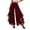 Red, variant on Fgnfyis Women's Wide Leg Pants Elegant High Waist Layered Chiffon Spliced Piping Casual Trousers Womens Palazzo Pants Coffee XXXL