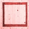 thumbnail image 1 of Ahgly Company Indoor Square Solid Red Modern Area Rugs, 3' Square, 1 of 4